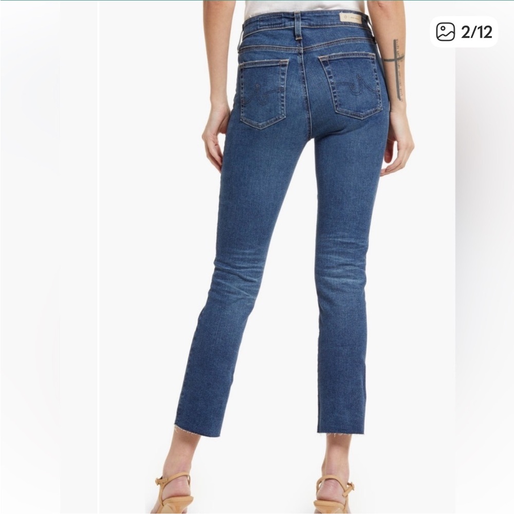 AG Adriano Goldschmeid Mari cropped jeans high rise slim straight